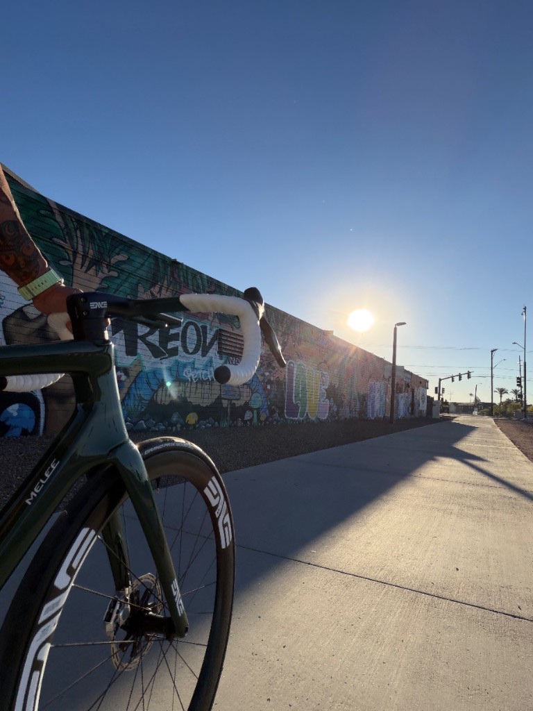 Bike by the mural
